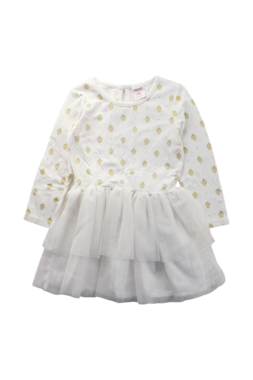 A White Long Sleeve Dresses from Seed in size 18-24M for girl. (Front View)