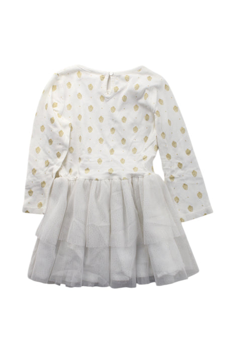 A White Long Sleeve Dresses from Seed in size 18-24M for girl. (Back View)