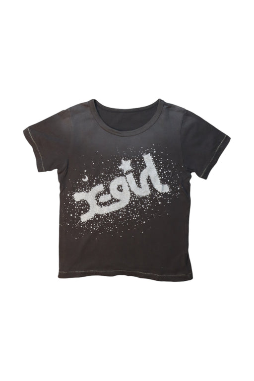 A Black Sleeveless T Shirts from X-girl in size 6T for girl. (Front View)