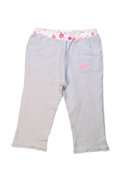 A Grey Sweatpants from Miki House in size 7Y for girl. (Front View)