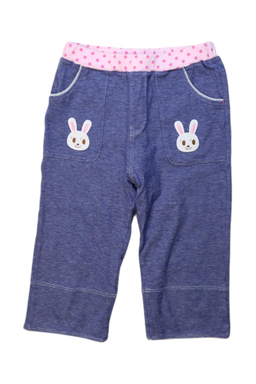 A Blue Casual Pants from Miki House in size 7Y for girl. (Front View)