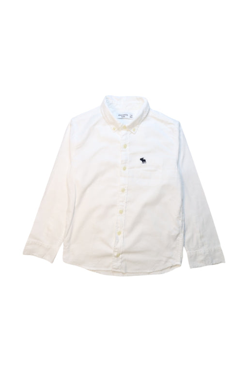 A White Long Sleeve Shirts from Abercrombie & Fitch in size 7Y for boy. (Front View)