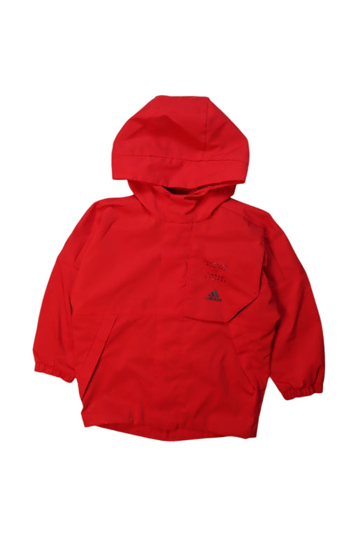 A Red Lightweight Jackets from Adidas in size 6T for boy. (Front View)