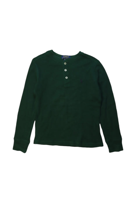 A Green Long Sleeve Tops from Polo Ralph Lauren in size 8Y for boy. (Front View)