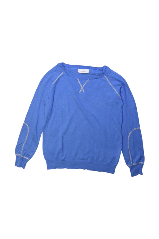 A Blue Long Sleeve Tops from Excuse My French in size 8Y for girl. (Front View)