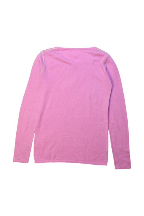 A Pink Long Sleeve Tops from Excuse My French in size 10Y for girl. (Back View)