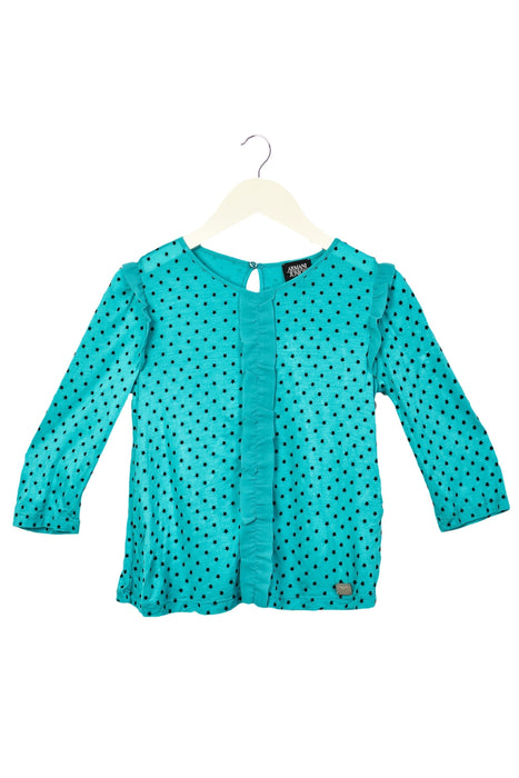 A Green Long Sleeve Tops from Armani in size 6T for girl. (Front View)
