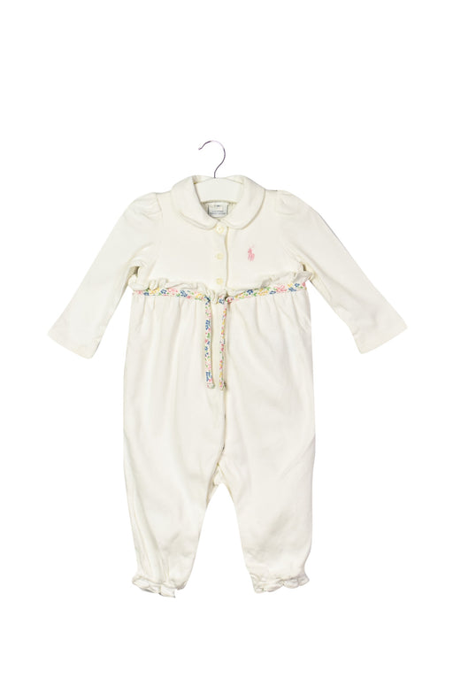 A White Long Sleeve Jumpsuits from Ralph Lauren in size 3-6M for girl. (Front View)