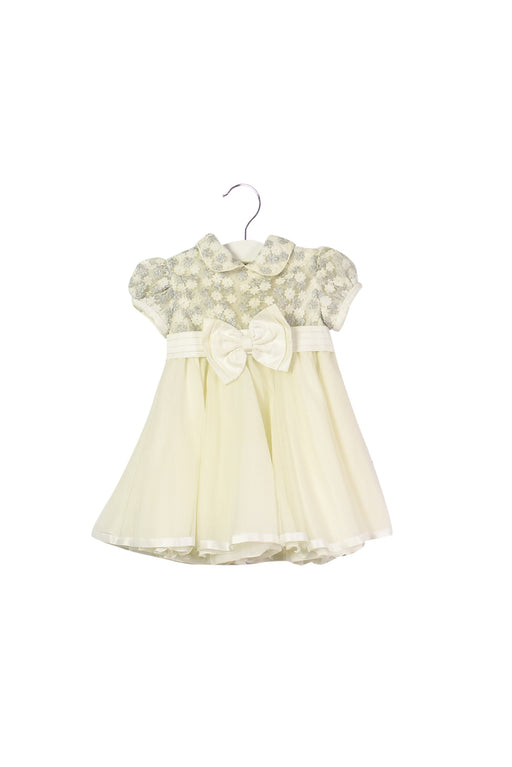 A White Short Sleeve Dresses from Aletta in size 3-6M for girl. (Front View)