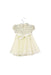 A White Short Sleeve Dresses from Aletta in size 3-6M for girl. (Back View)