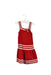 A Red Sleeveless Dresses from null in size  for girl. (Front View)