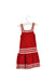 A Red Sleeveless Dresses from null in size  for girl. (Back View)
