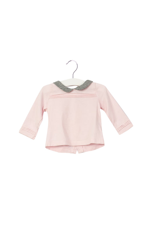 A Pink Long Sleeve Tops from Natalys in size 3-6M for girl. (Front View)