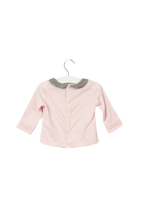 A Pink Long Sleeve Tops from Natalys in size 3-6M for girl. (Back View)