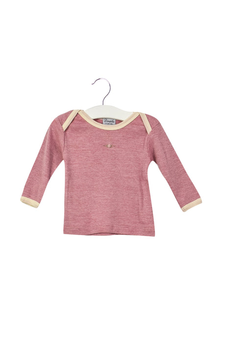 A Pink Long Sleeve Tops from Dimples in size 0-3M for girl. (Front View)