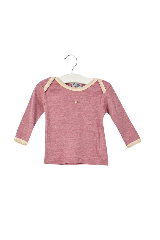 A Pink Long Sleeve Tops from Dimples in size 0-3M for girl. (Front View)