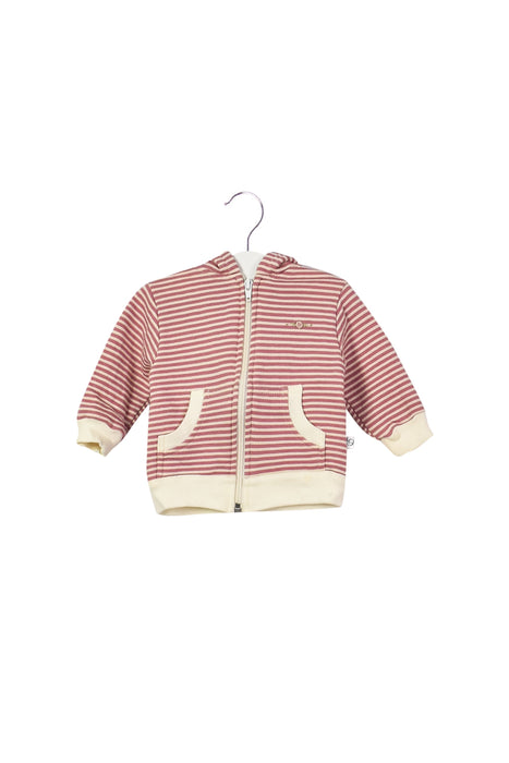 A Pink Zippered Sweatshirts from Dimples in size 0-3M for girl. (Front View)