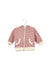 A Pink Zippered Sweatshirts from Dimples in size 0-3M for girl. (Front View)