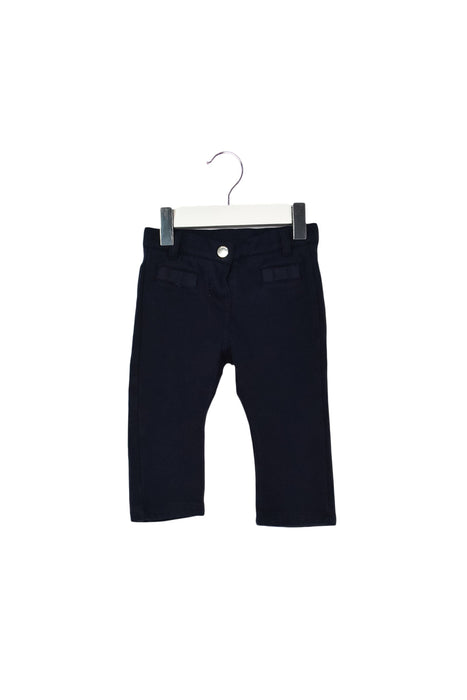 A Navy Casual Pants from Jacadi in size 6-12M for girl. (Front View)