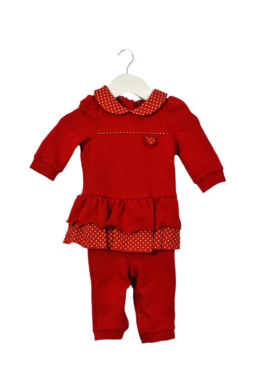 A Red Long Sleeve Jumpsuits from Nicholas & Bears in size 3-6M for girl. (Front View)