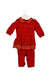 A Red Long Sleeve Jumpsuits from Nicholas & Bears in size 3-6M for girl. (Front View)