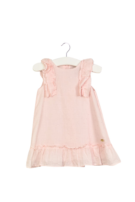 A Pink Short Sleeve Dresses from Tartine et Chocolat in size 3-6M for girl. (Front View)