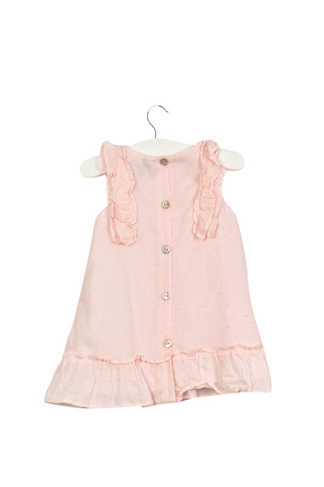 A Pink Short Sleeve Dresses from Tartine et Chocolat in size 3-6M for girl. (Back View)