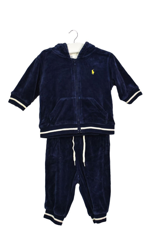 A Navy Lightweight Jackets from Ralph Lauren in size 3-6M for girl. (Front View)
