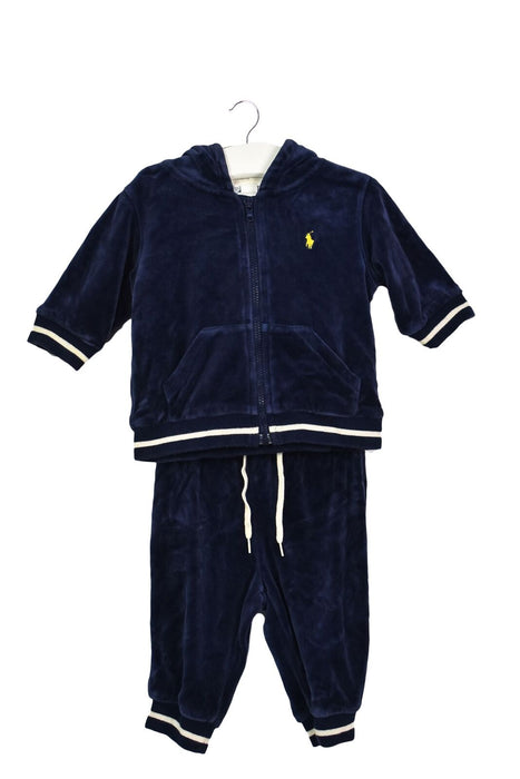 A Navy Lightweight Jackets from Ralph Lauren in size 3-6M for girl. (Front View)