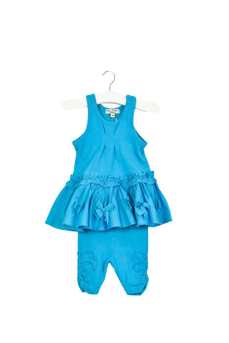 A Blue Dress Sets from null in size 0-3M for girl. (Front View)