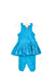 A Blue Dress Sets from null in size 0-3M for girl. (Front View)
