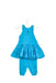 A Blue Dress Sets from null in size 0-3M for girl. (Back View)