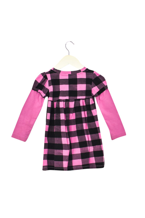 A Pink Long Sleeve Dresses from Flowers by Zoe in size 2T for girl. (Back View)