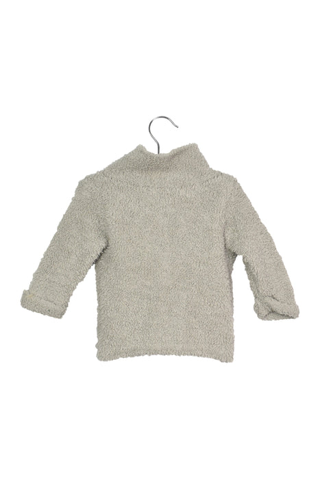 A Green Lightweight Jackets from Barefoot Dreams in size 6-12M for girl. (Back View)