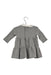 A Silver Long Sleeve Dresses from Il Gufo in size 3-6M for girl. (Back View)