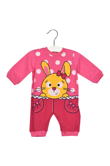 A Pink Long Sleeve Jumpsuits from Chicco in size 0-3M for girl. (Front View)
