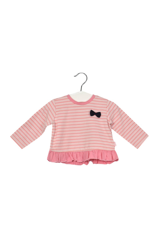 A Pink Long Sleeve Tops from Chicco in size 0-3M for girl. (Front View)