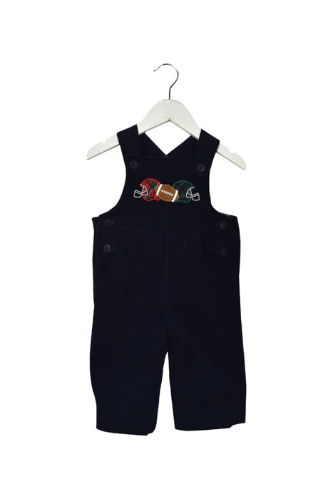 A Navy Long Overalls from Florence Eiseman in size 6-12M for boy. (Front View)
