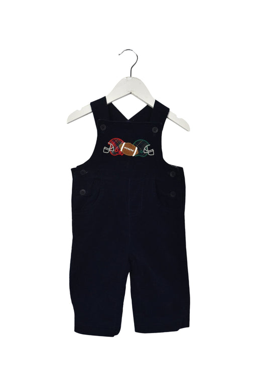 A Navy Long Overalls from Florence Eiseman in size 6-12M for boy. (Front View)