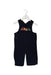 A Navy Long Overalls from Florence Eiseman in size 6-12M for boy. (Front View)