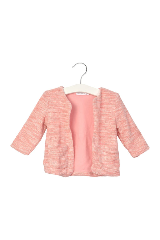 A Pink Cardigans from Noukie's in size 6-12M for girl. (Front View)