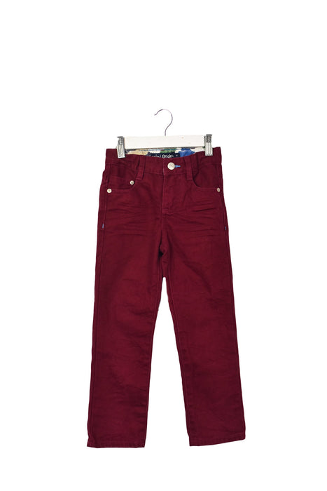 A Burgundy Casual Pants from Boden in size 4T for boy. (Front View)