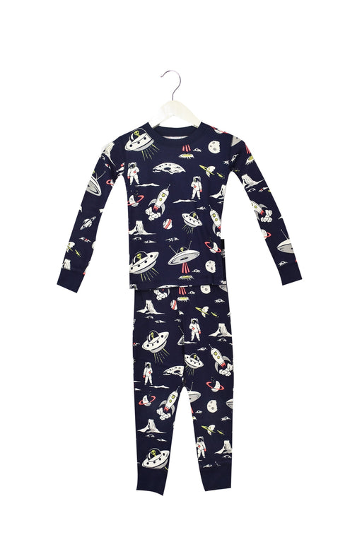 A Navy Pyjama Sets from Boden in size 5T for boy. (Front View)