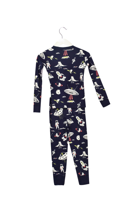 A Navy Pyjama Sets from Boden in size 5T for boy. (Back View)