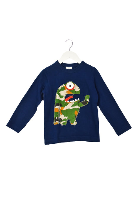 A Navy Long Sleeve Tops from Boden in size 4T for boy. (Front View)
