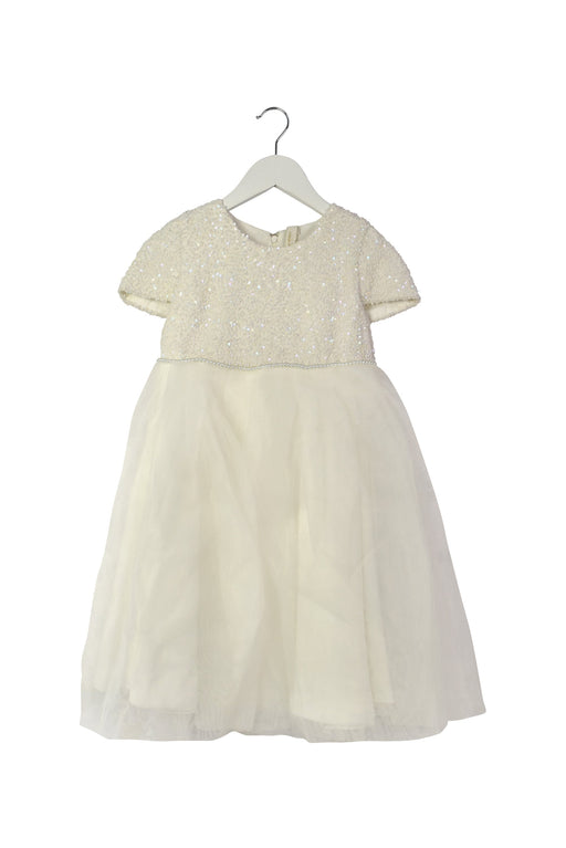 A White Short Sleeve Dresses from Mischka Aoki in size 6T for girl. (Front View)