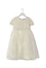 A White Short Sleeve Dresses from Mischka Aoki in size 6T for girl. (Front View)