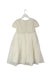 A White Short Sleeve Dresses from Mischka Aoki in size 6T for girl. (Back View)