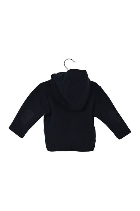 A Navy Zippered Sweatshirts from Boss in size 3-6M for boy. (Back View)