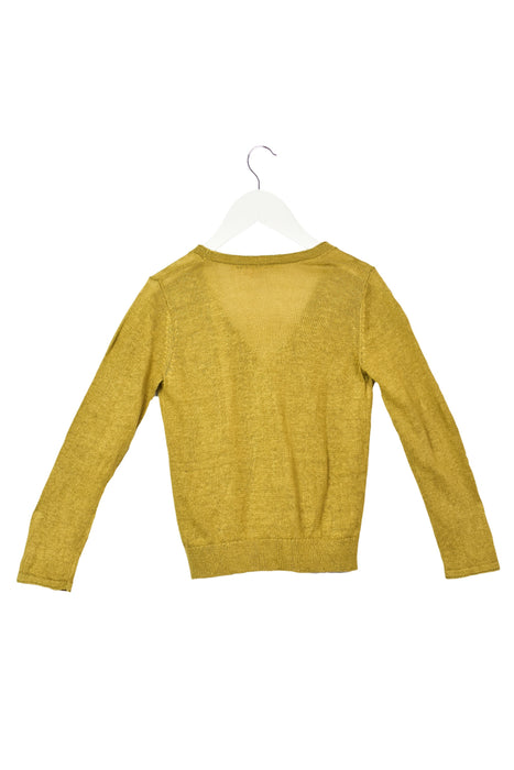 A Yellow Cardigans from Bonpoint in size 4T for girl. (Back View)